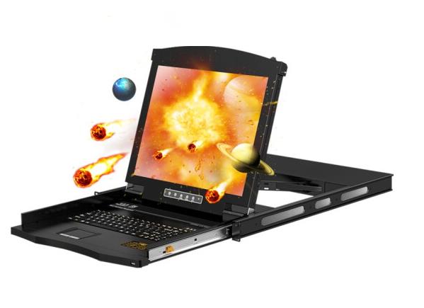 麥森特(MAXCENT)KVM切換器 遙控切換17英寸單口4口8口16口 USB機架式折疊液晶AE-1701